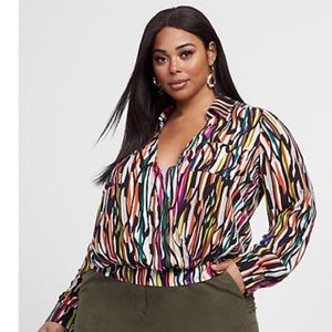 Multicolor Wrap Printed Top